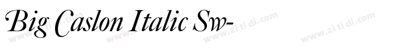 Big Caslon Italic Sw字体转换